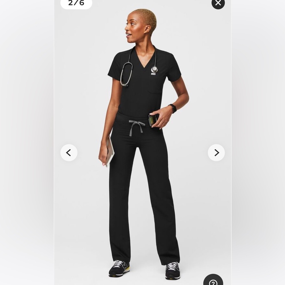 Figs Black Livingston Scrub Pant (large & medium, both tall)